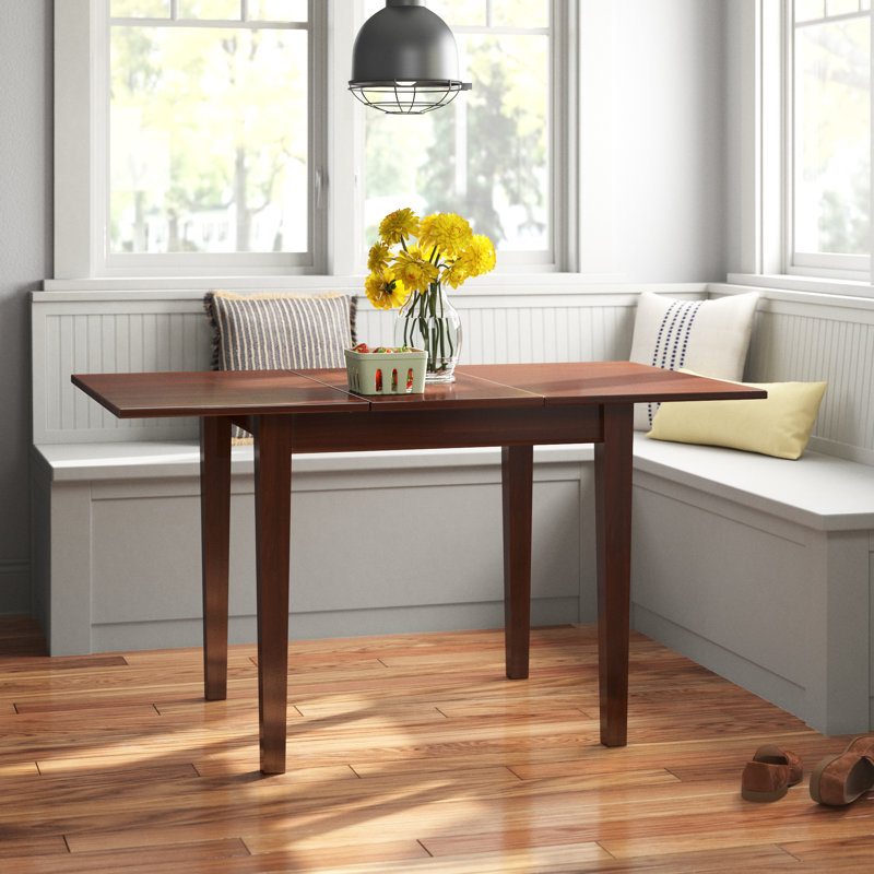 Andover Mills™ Balfor Butterfly Leaf Rubber Solid Wood Dining Table